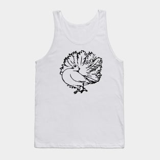 Pigeon - Pigeon Pantail Hand Drawn Tank Top